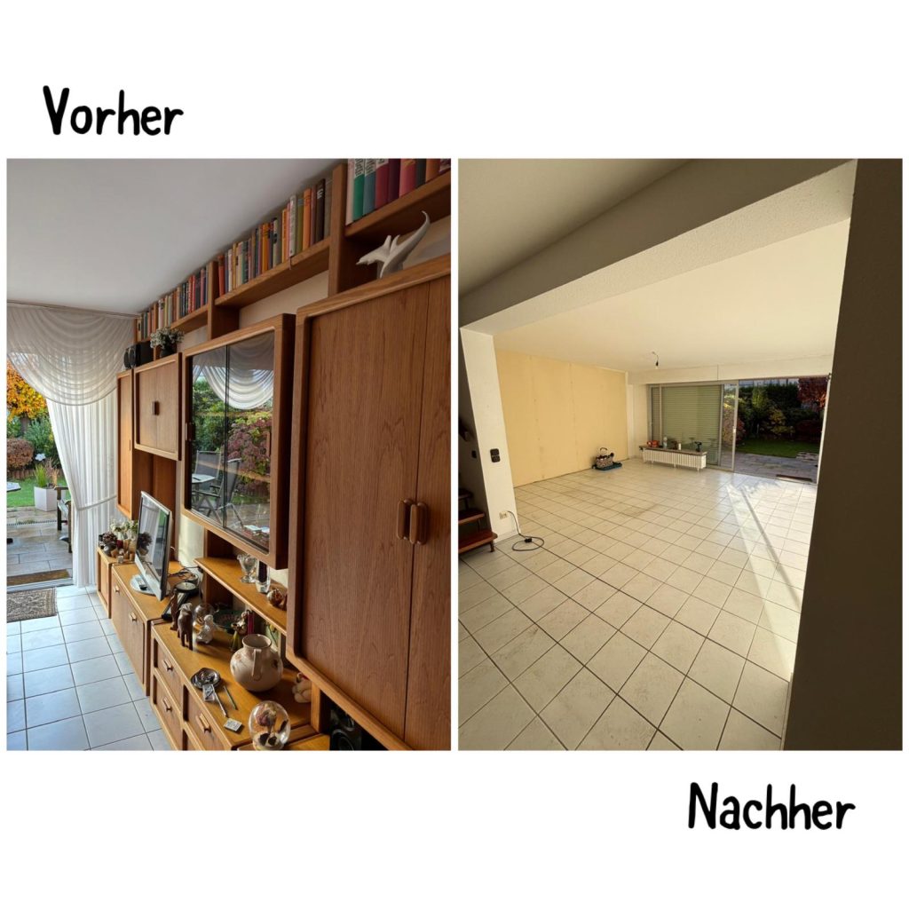 Geordnete Dokumente bei der Wohnungsauflösung nach Todesfall